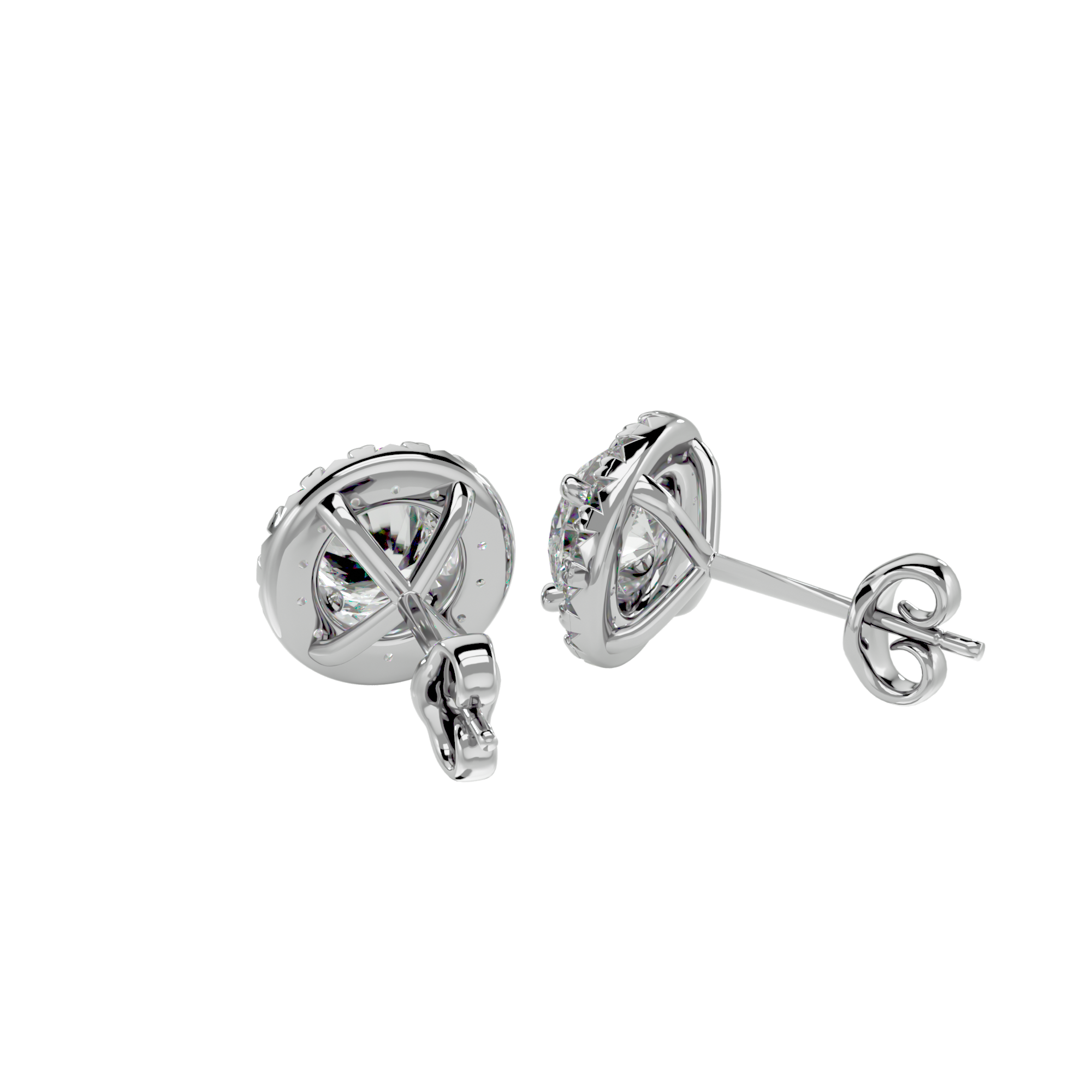 Omega Solitaire Earring