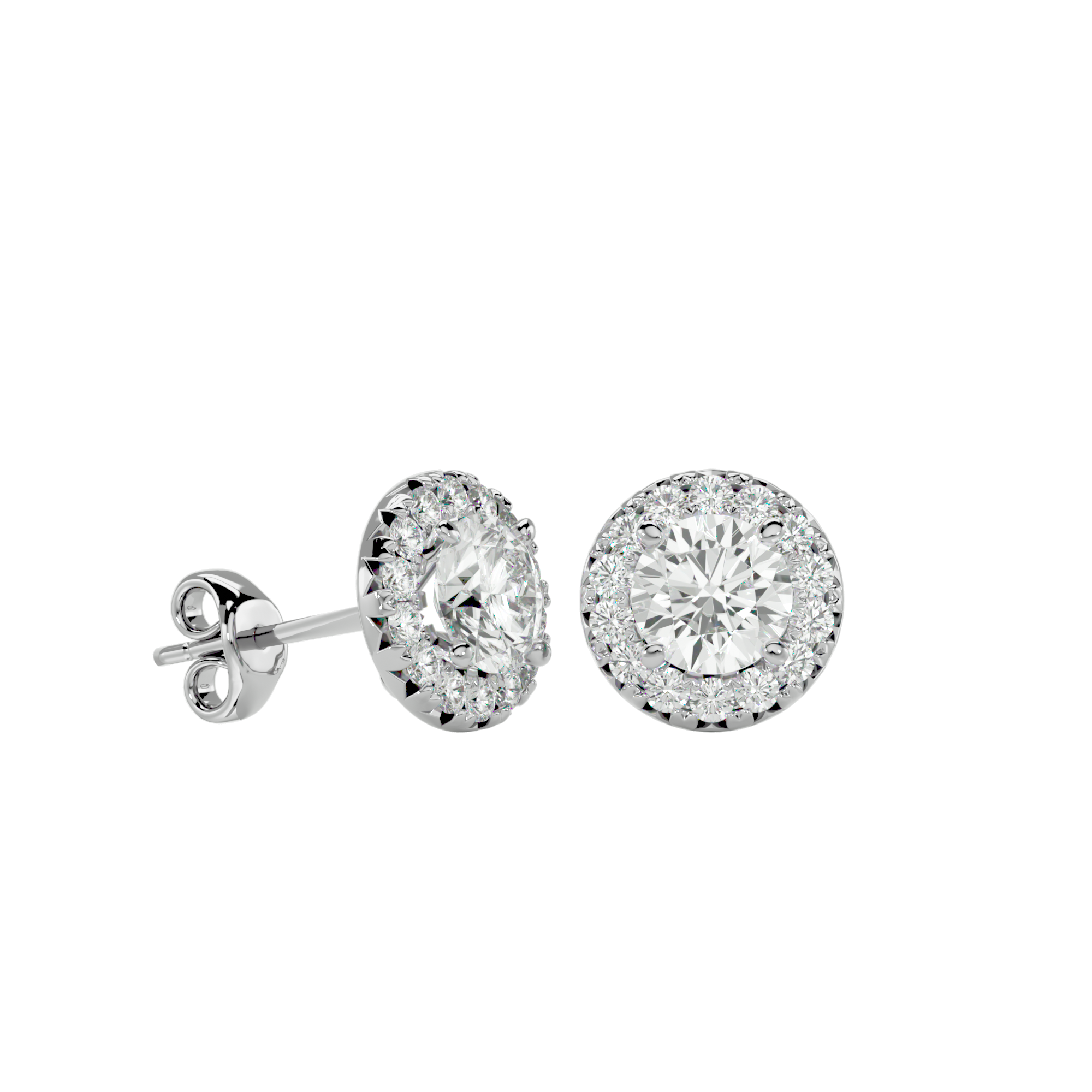 Omega Solitaire Earring