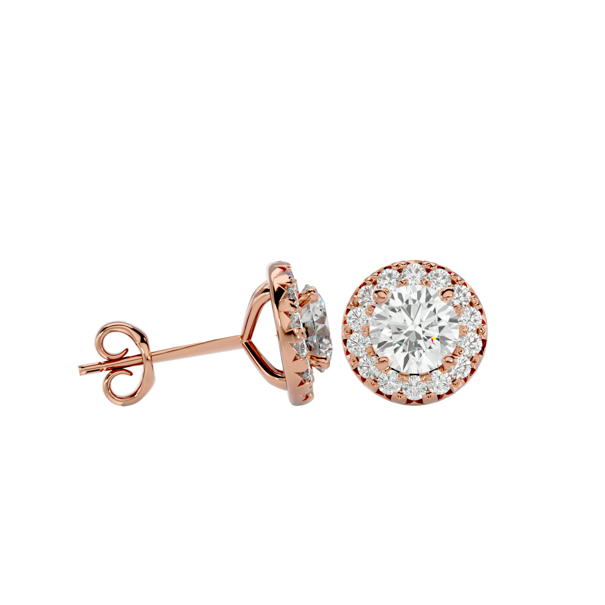 Omega Solitaire Earring