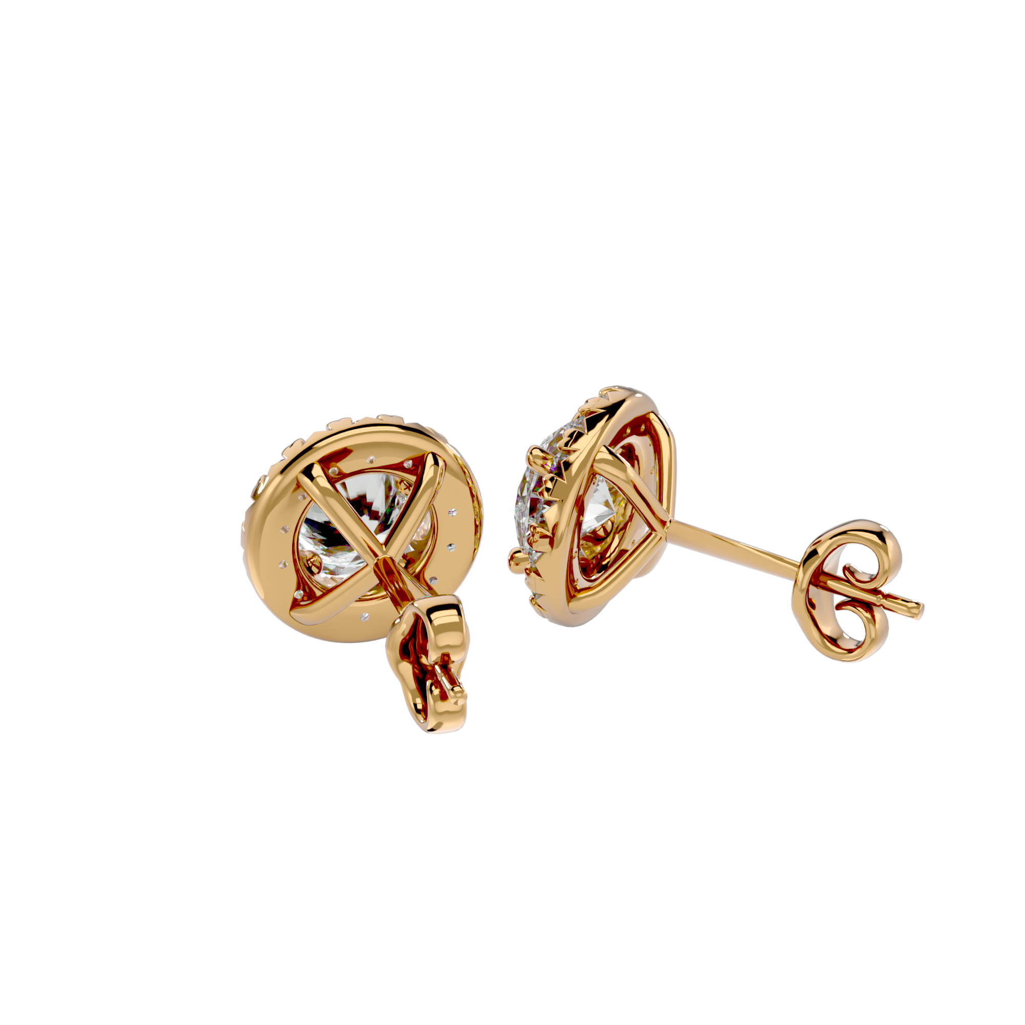 Omega Solitaire Earring