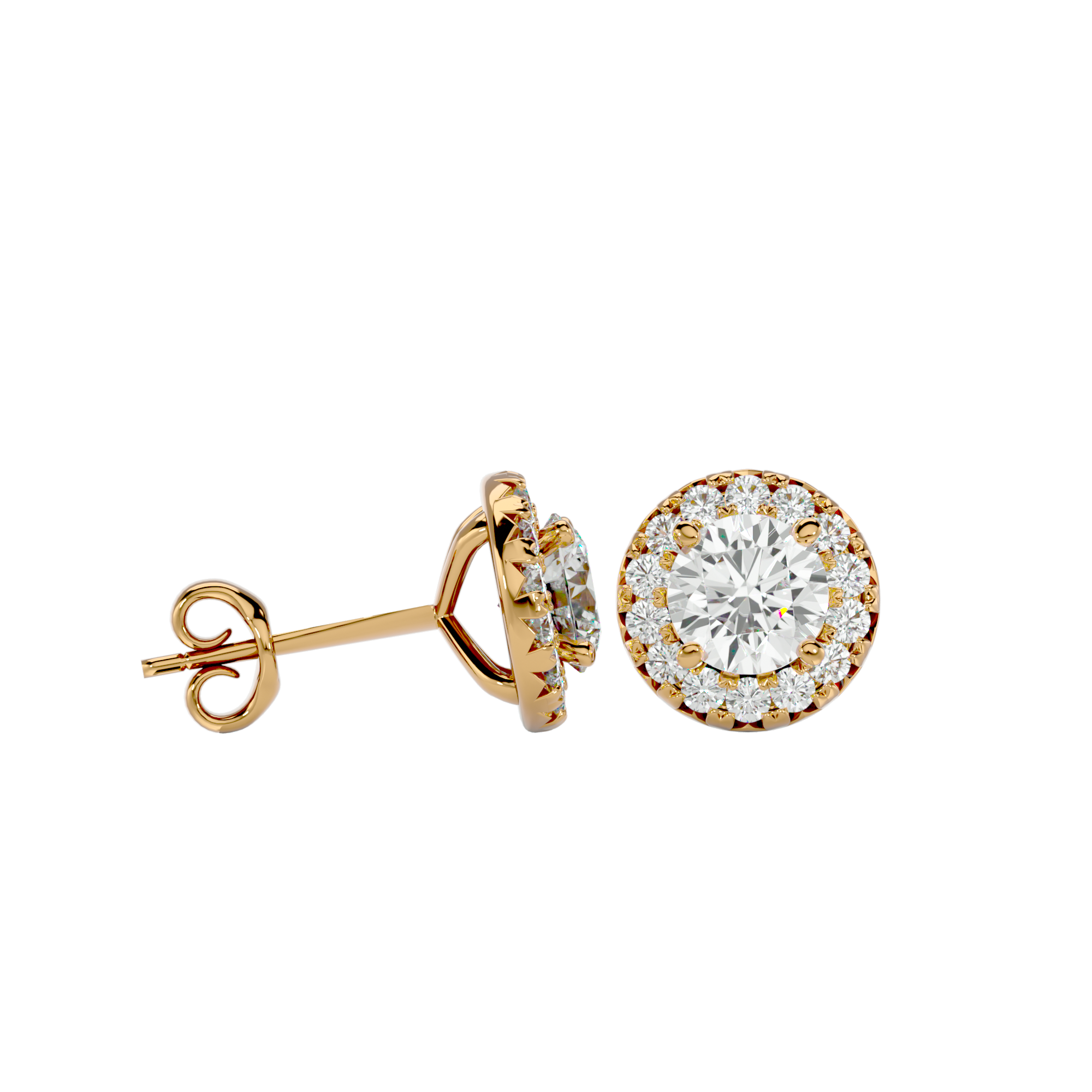 Omega Solitaire Earring