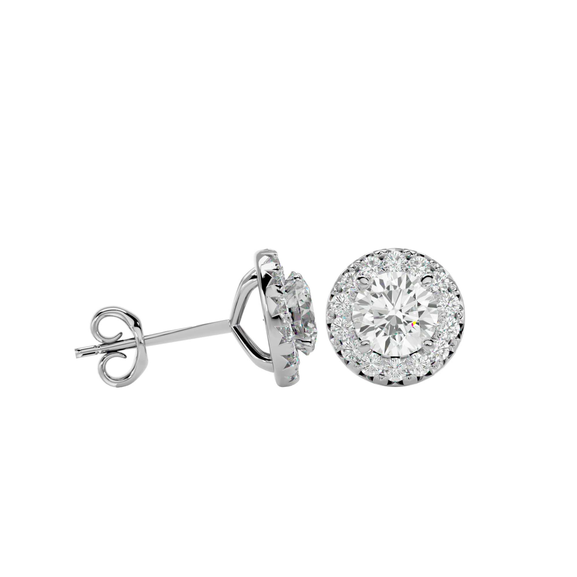 Omega Solitaire Earring