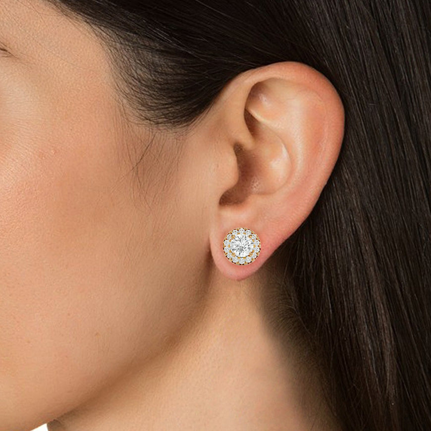 Omega Solitaire Earring