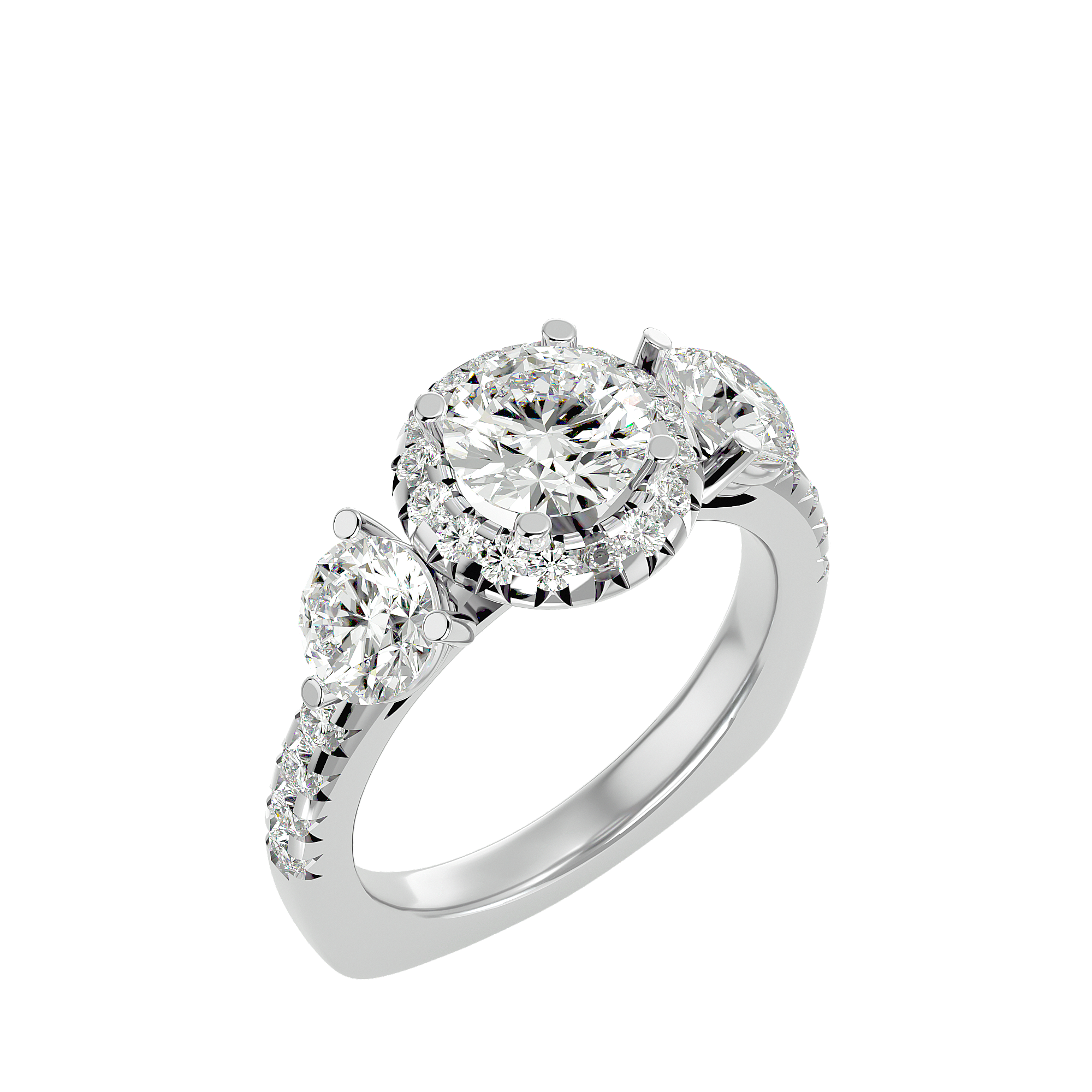 Jacqueline Three Stone Ring