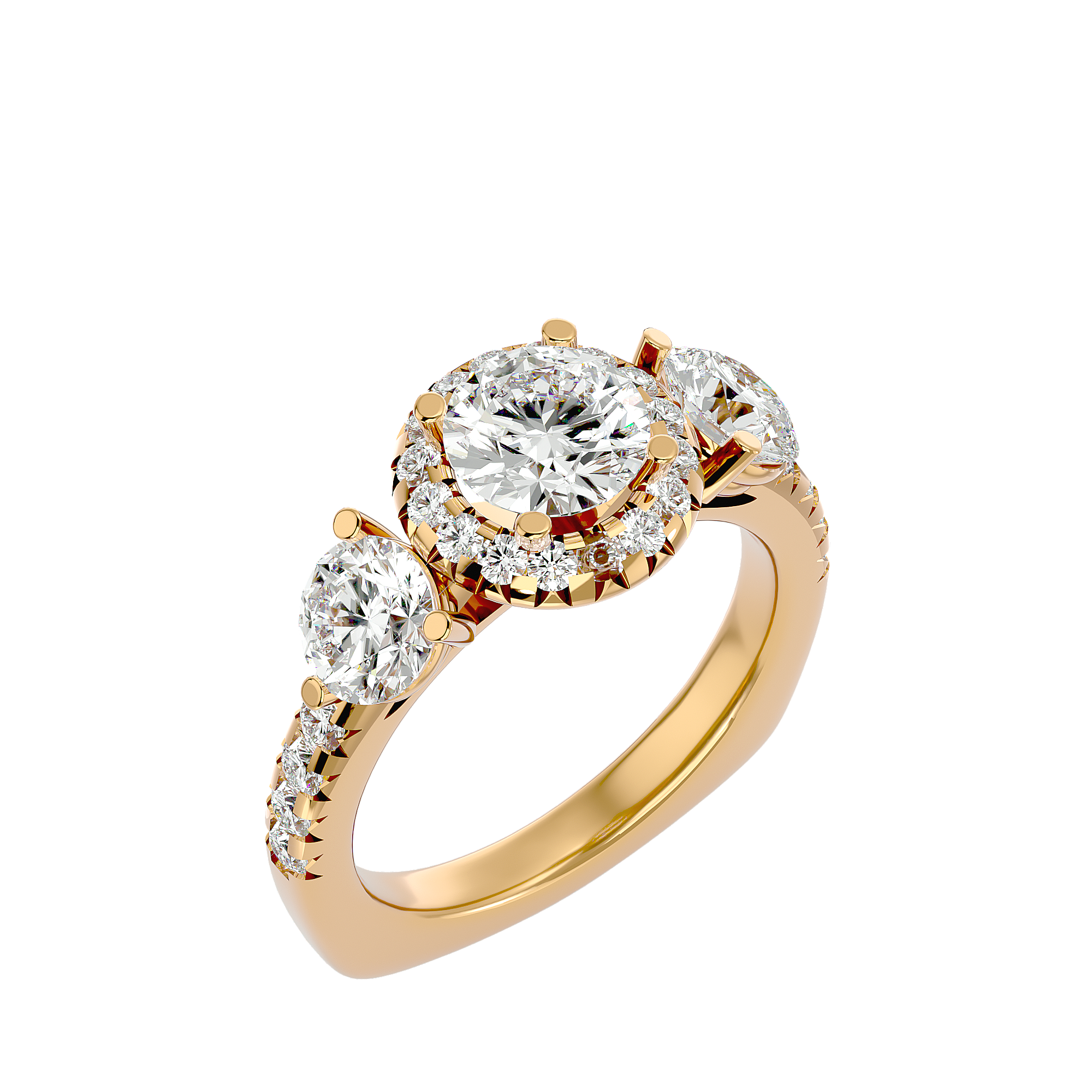 Jacqueline Three Stone Ring